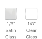 satin clear glass