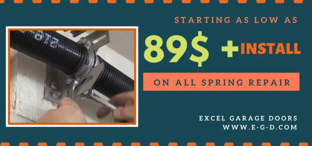 Coupon 89$ on all spring repair