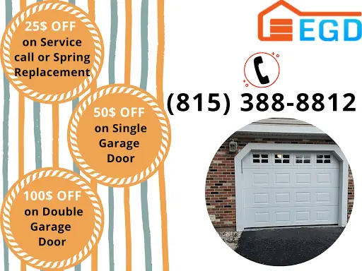 spring replacement, discount on garage door